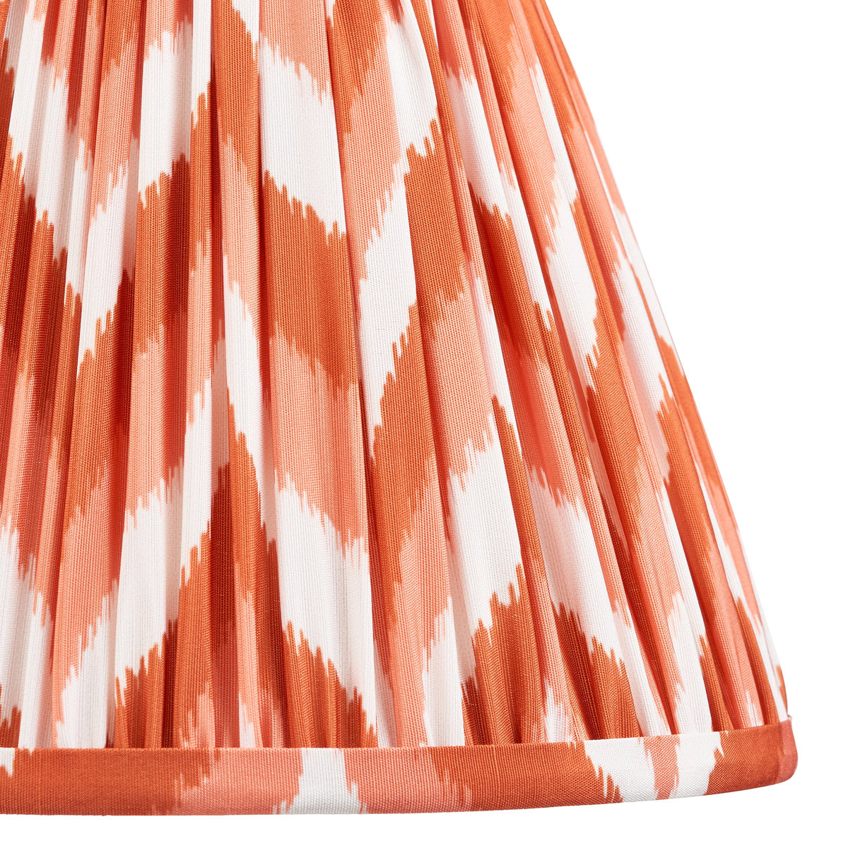 Endon Myrtle Gloss Cotswold Green Table Lamp & Zigzag 25cm Apricot Orange Shade