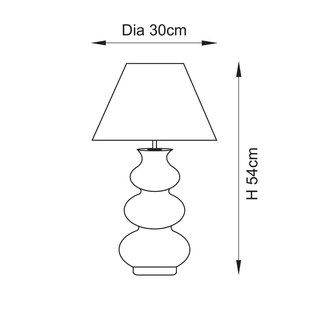 Endon Monroe Table Lamp & Ivy 30cm Vintage White Shade