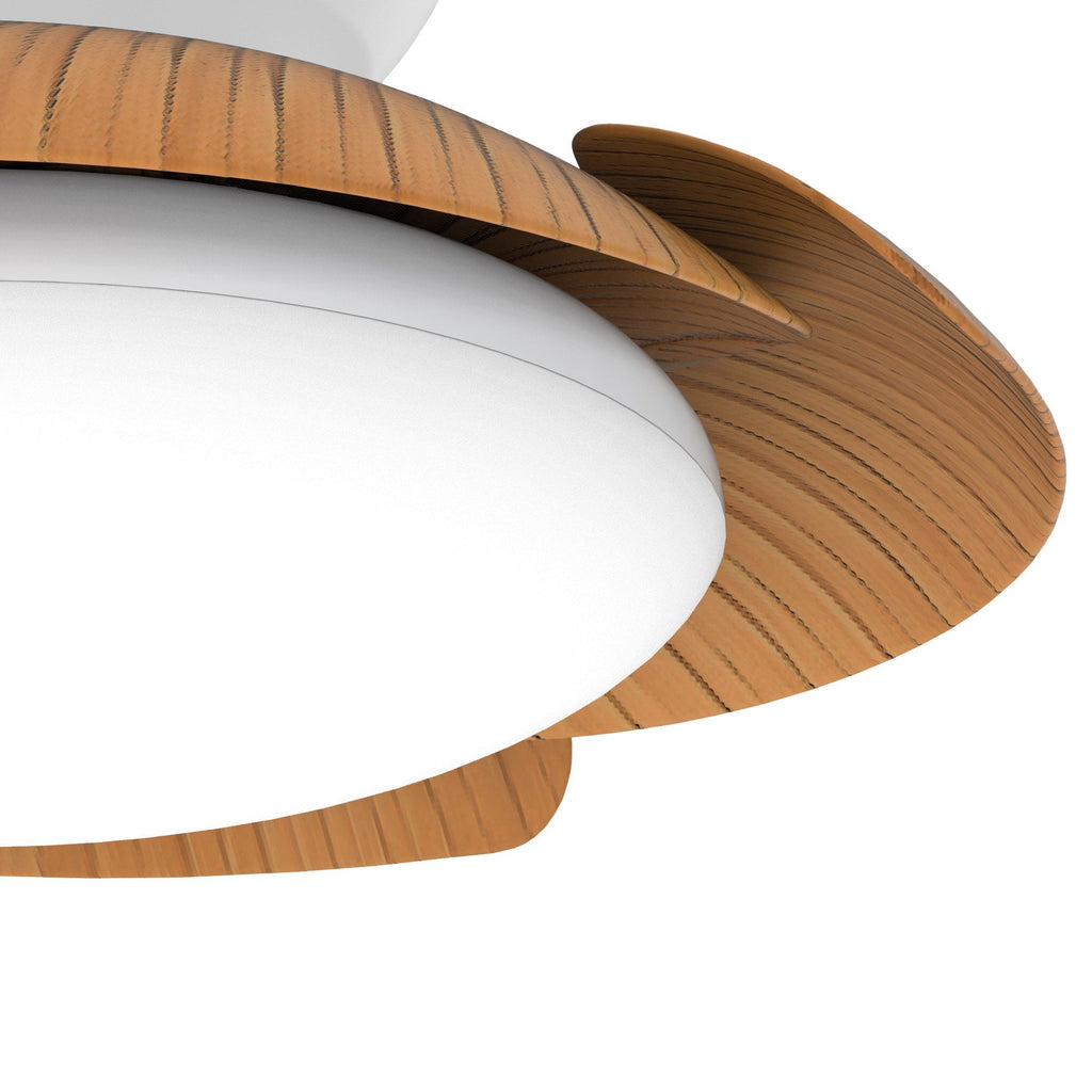 Mantra Aloha Ceiling Fan Light, 45W LED, 25W DC Fan, Remote Control - Wood