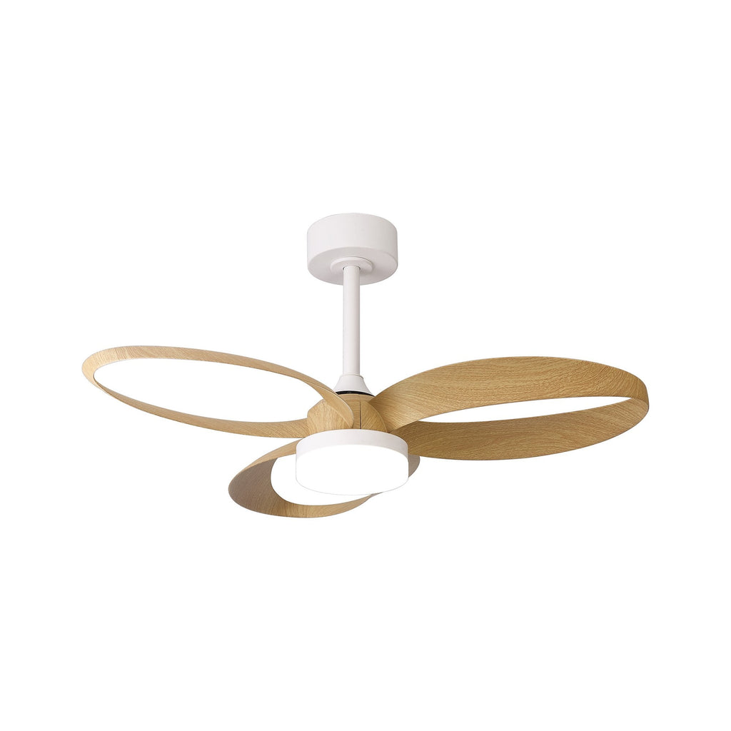 Mantra Infinity Ceiling Fan Light, 24W LED, 30W DC Fan, Remote Control - Wood