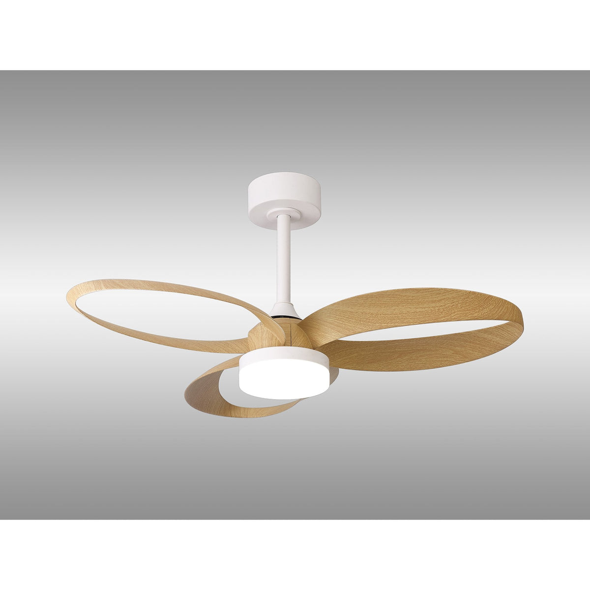 Mantra Infinity Ceiling Fan Light, 24W LED, 30W DC Fan, Remote Control - Wood