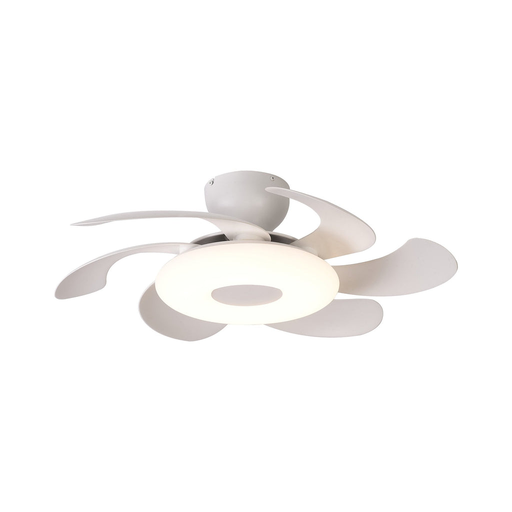 Mantra Flowers Ceiling Fan Light, 24W LED, 24W DC Fan, Remote Control - White