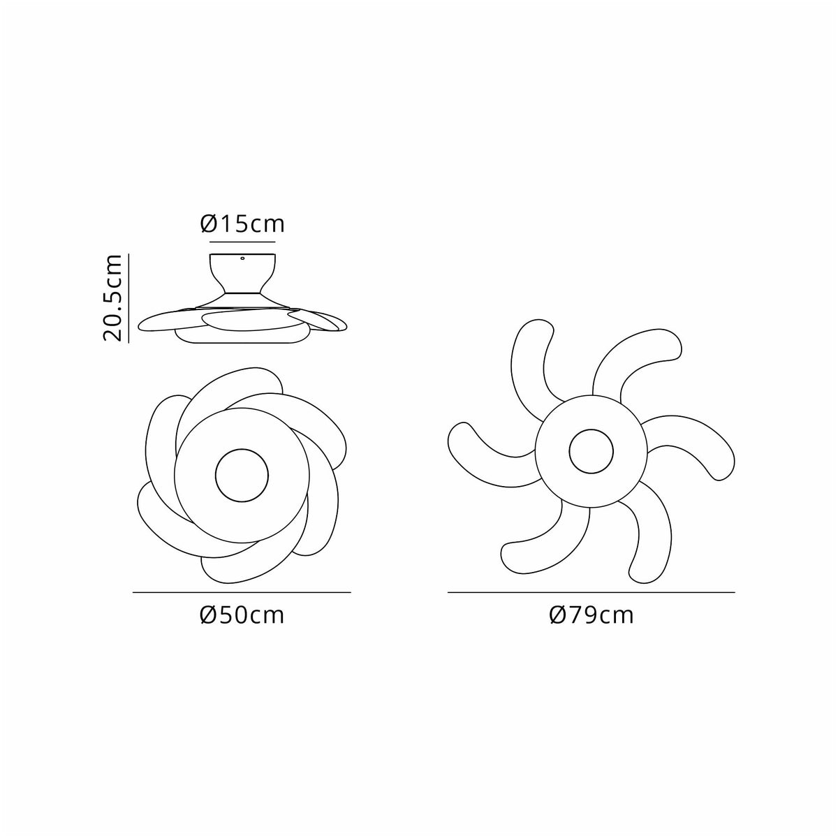 Mantra Flowers Ceiling Fan Light, 24W LED, 24W DC Fan, Remote Control - White