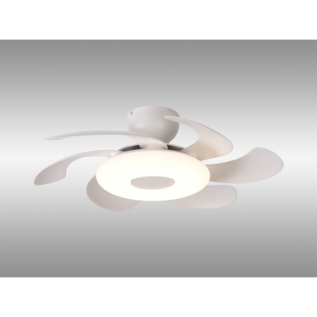 Mantra Flowers Ceiling Fan Light, 24W LED, 24W DC Fan, Remote Control - White