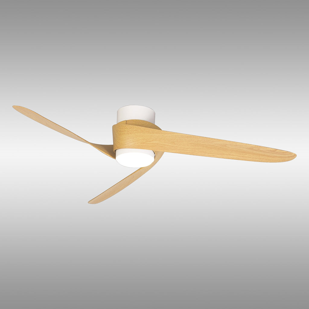 Mantra Groenland Ceiling Fan Light, 24W LED, 30W DC Fan, Remote Control - Wood