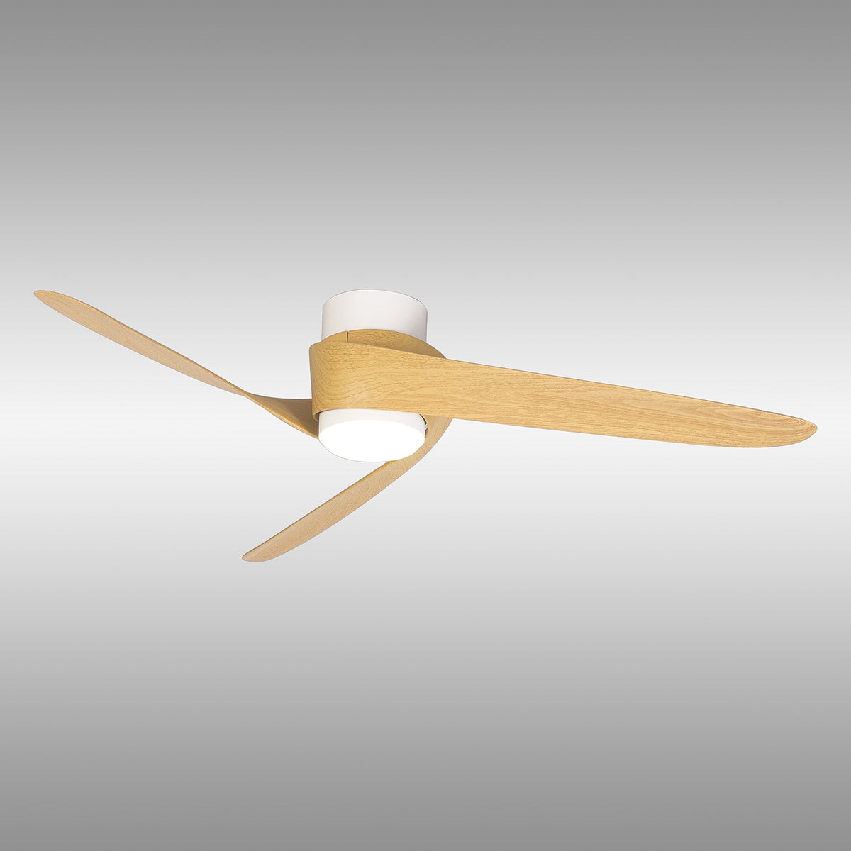 Mantra Groenland Ceiling Fan Light, 24W LED, 30W DC Fan, Remote Control - Wood