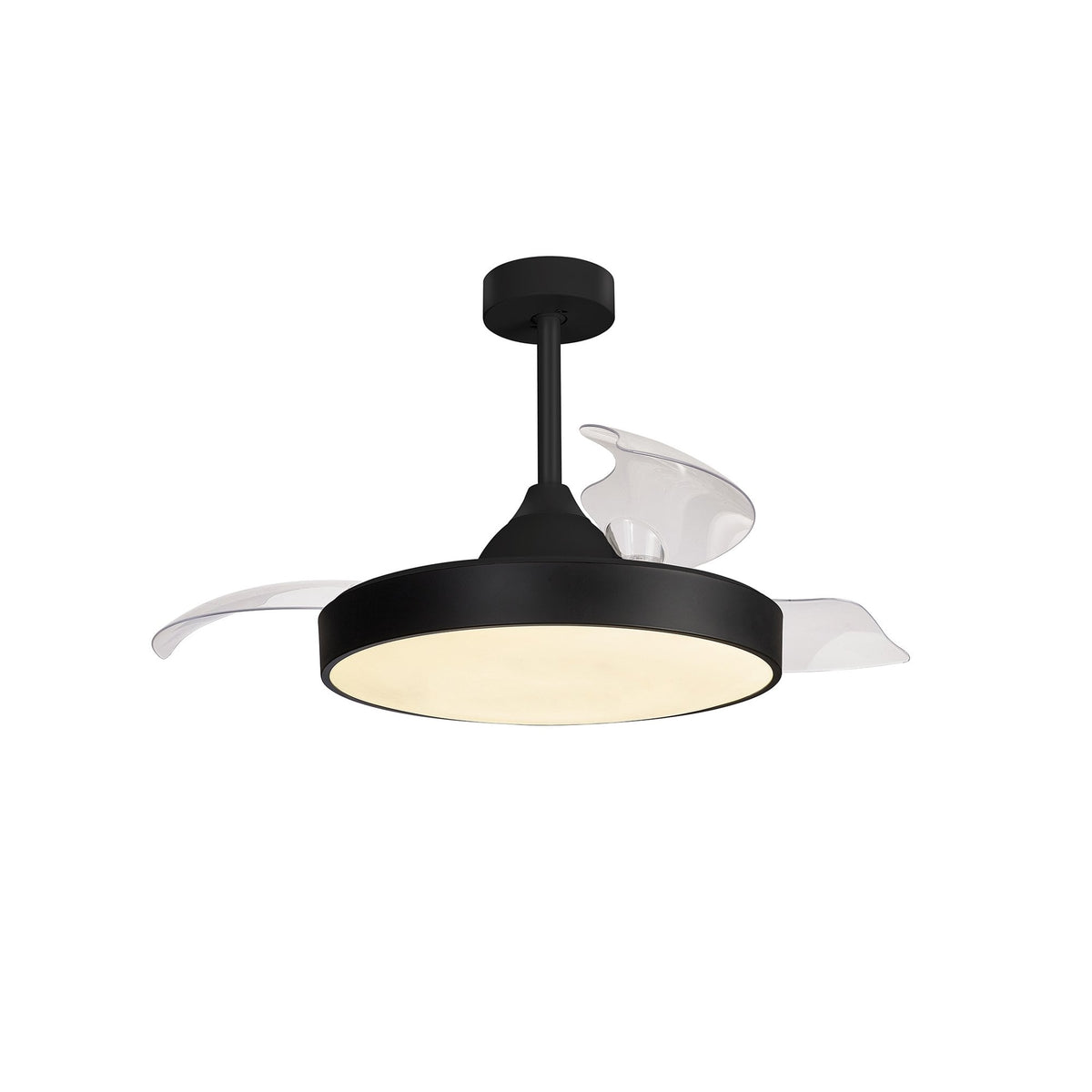 Mantra Alaska Ceiling Fan Light, 50W LED, 30W DC Fan, Remote & App Control - Black