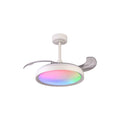 Mantra Siberia Mini 40W LED Dimmable Ceiling Light With Built-In 28W DC Fan, 3000-6500K Remote Control - White