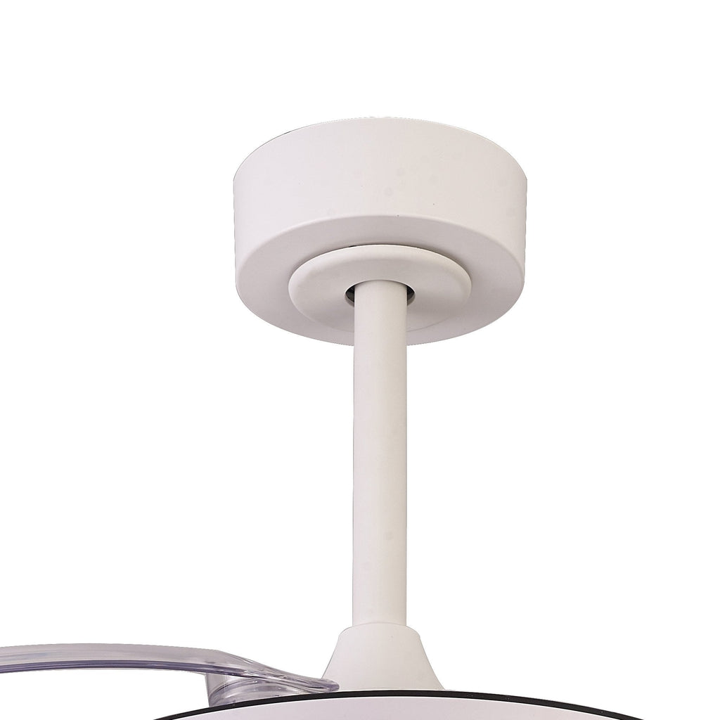 Mantra Siberia Mini 40W LED Dimmable Ceiling Light With Built-In 28W DC Fan, 3000-6500K Remote Control - White